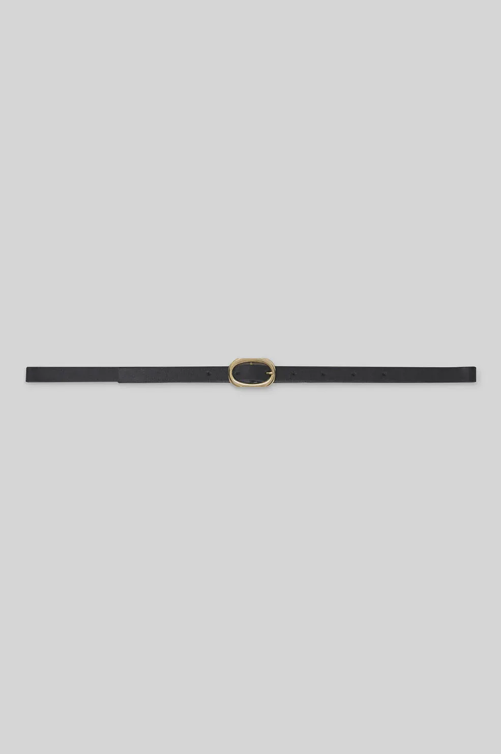 Anine Bing Mini Signature Link Belt in Black with Gold