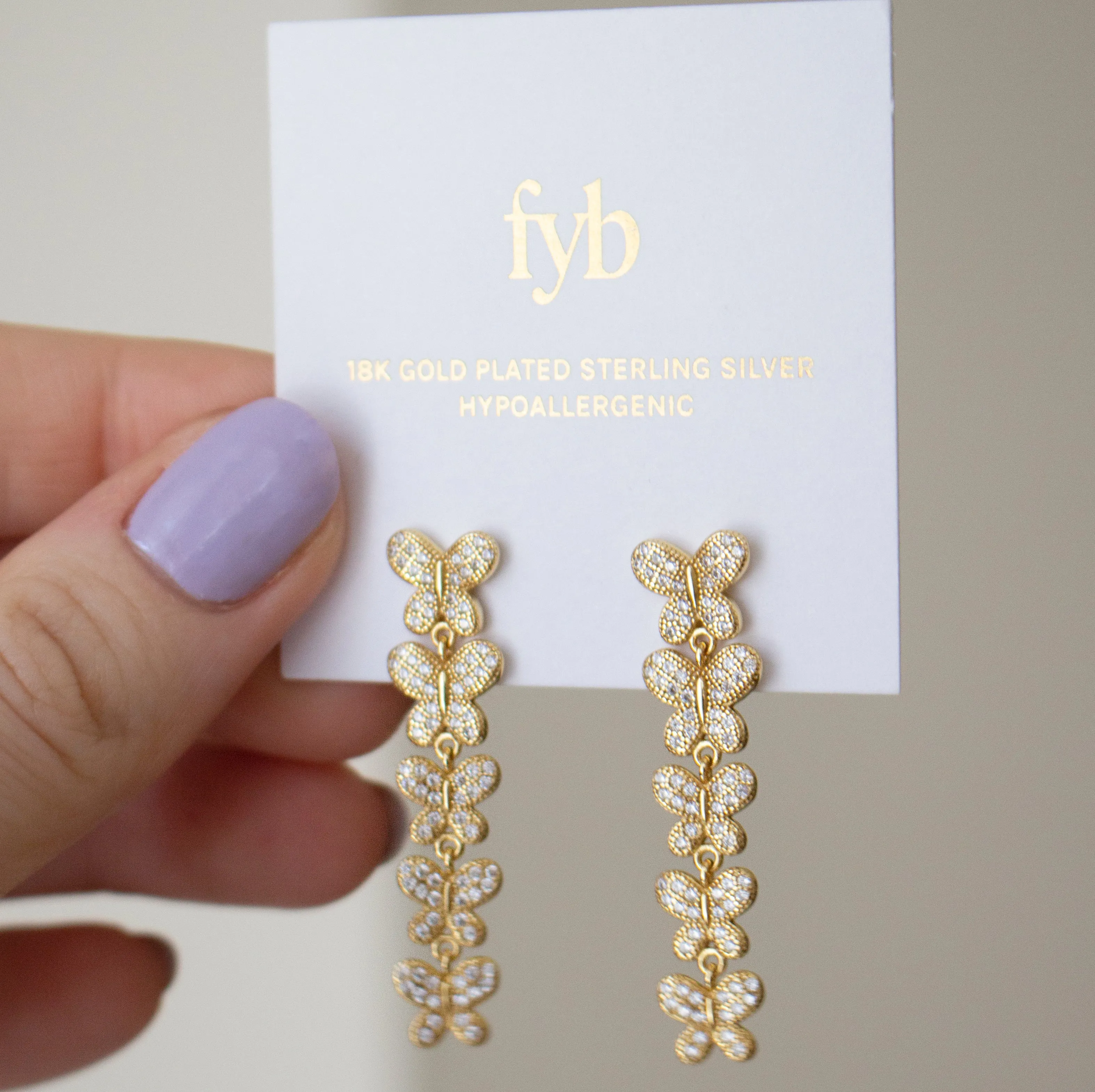 BUTTERFLY GARDEN EARRINGS GOLD