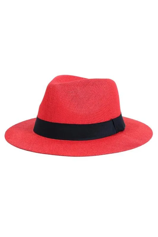 Colorful Wide Brim Panama Hat
