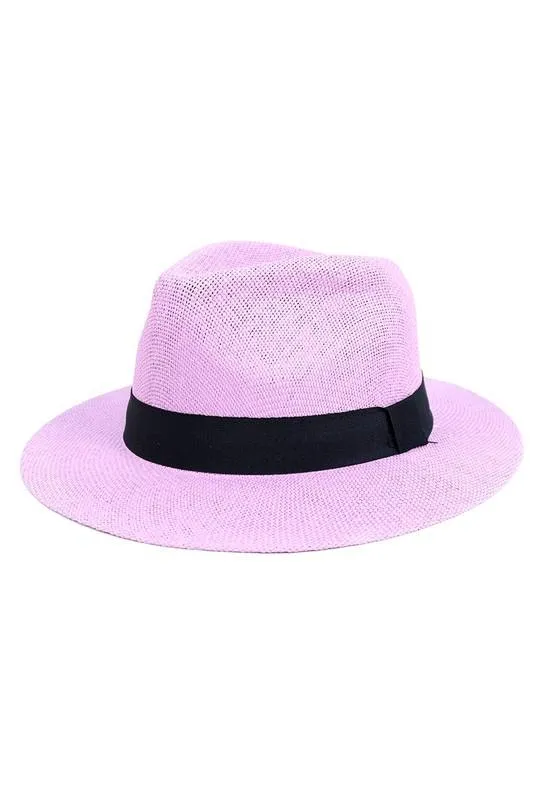 Colorful Wide Brim Panama Hat