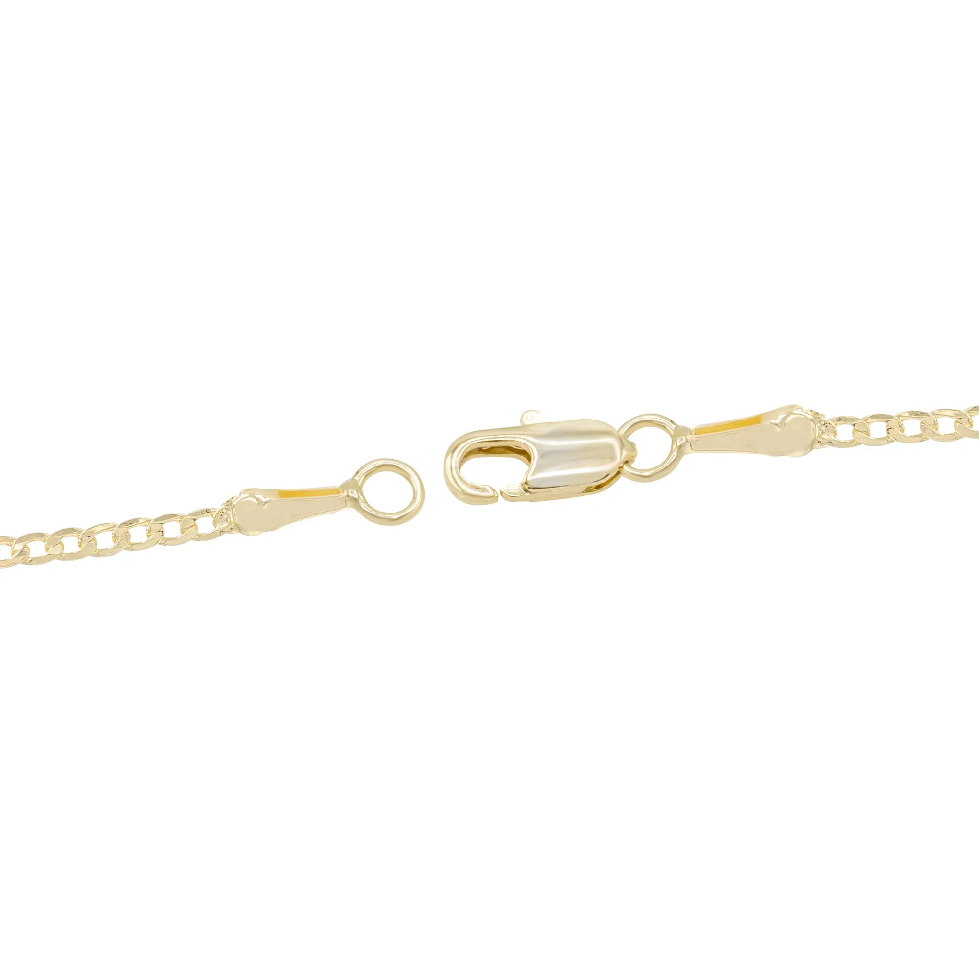 Cross 7 Cubic Zirconia Pendant 14K Gold Filled Chain Necklace Set