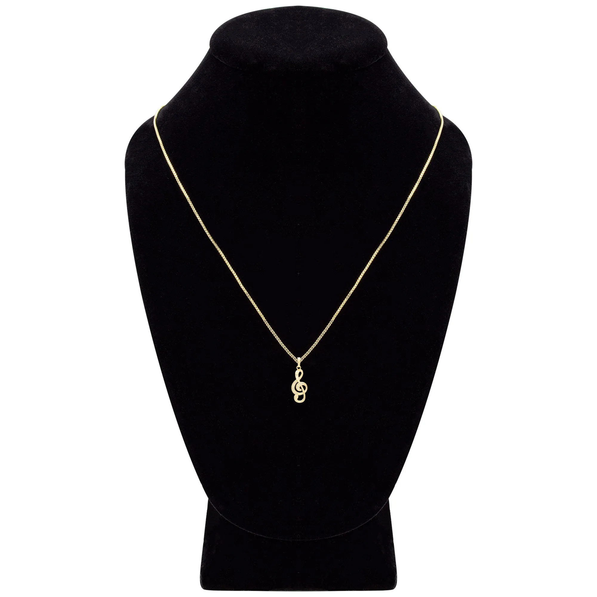Cubic Zirconia 14K Gold Filled Music Note Pendant Necklace Set
