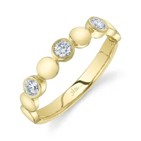 Diamond Bezel Bubble Stackable Ring