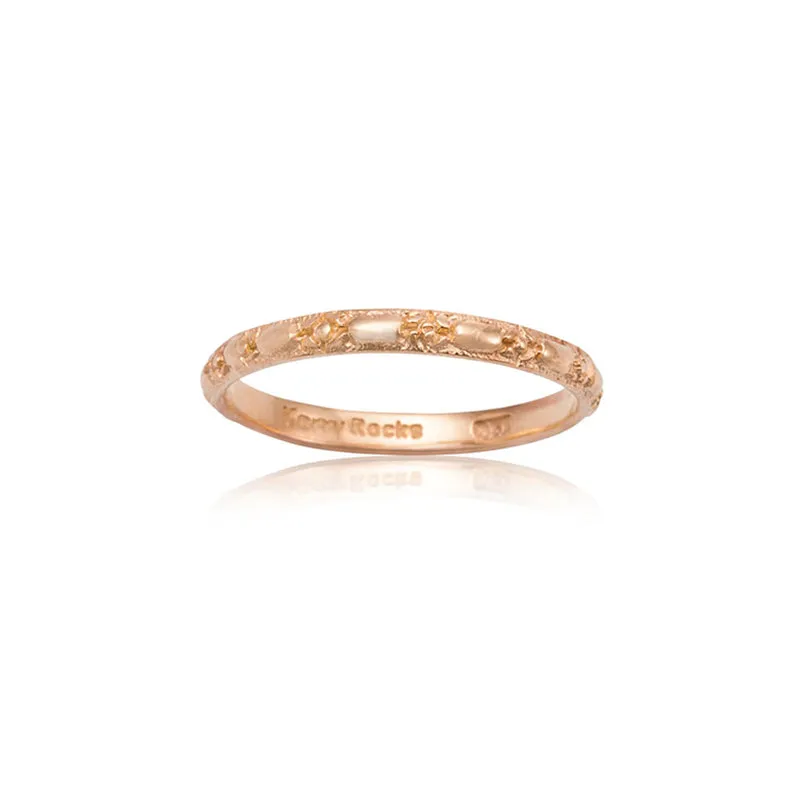 Embossed Band, 9kt Rose Gold