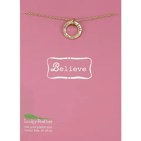 Gold Believe Necklace