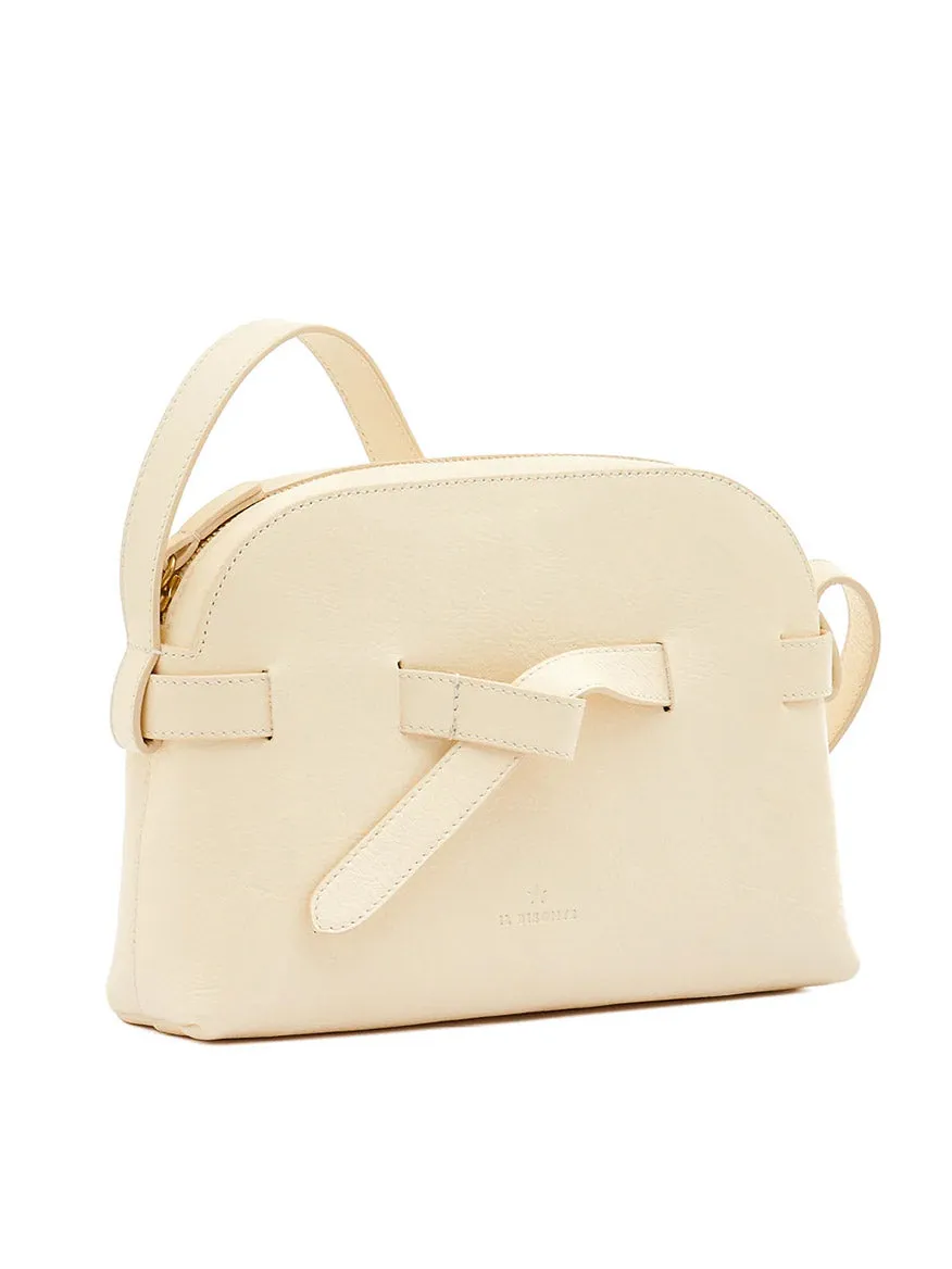 Il Bisonte Elisa Crossbody in White Cowhide Leather