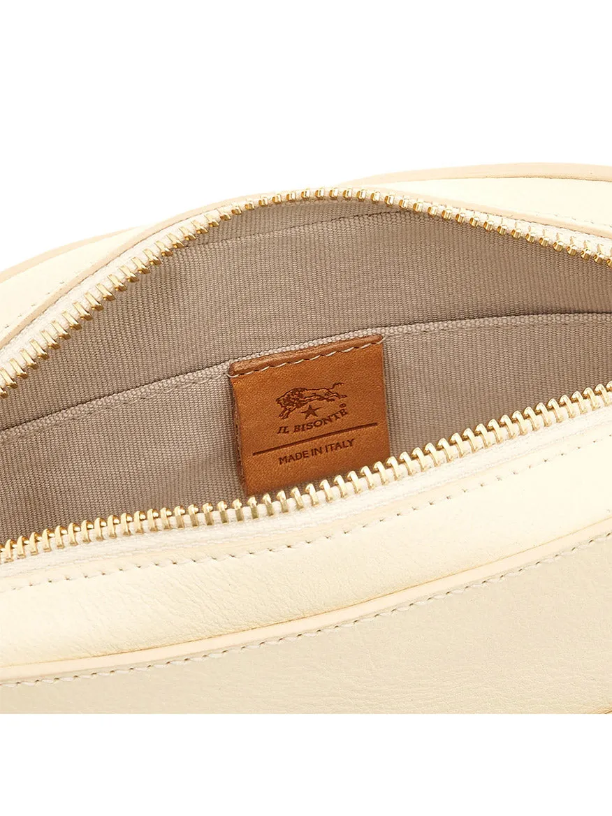 Il Bisonte Elisa Crossbody in White Cowhide Leather