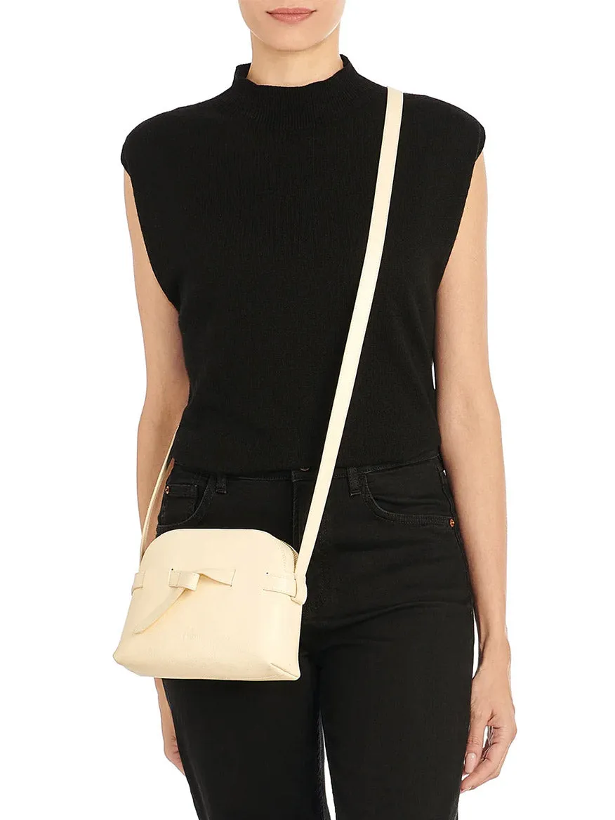Il Bisonte Elisa Crossbody in White Cowhide Leather