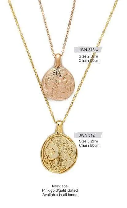 "Artemis Collection" Pink & Gold Plated Necklace