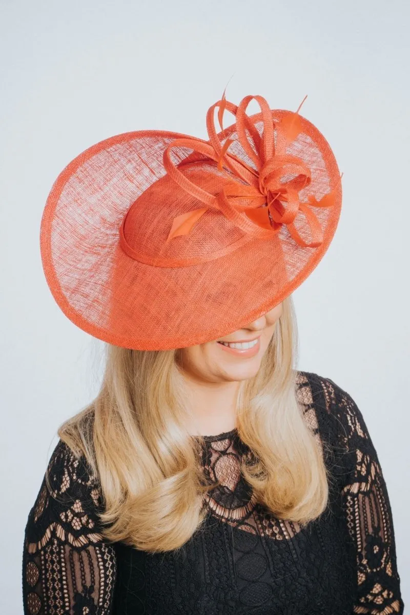 Red Disc Fascinator On Hairband