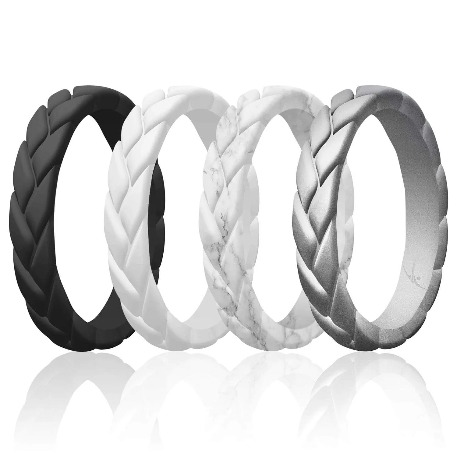 Rings for Women - Thin Stackable - Leaves Style